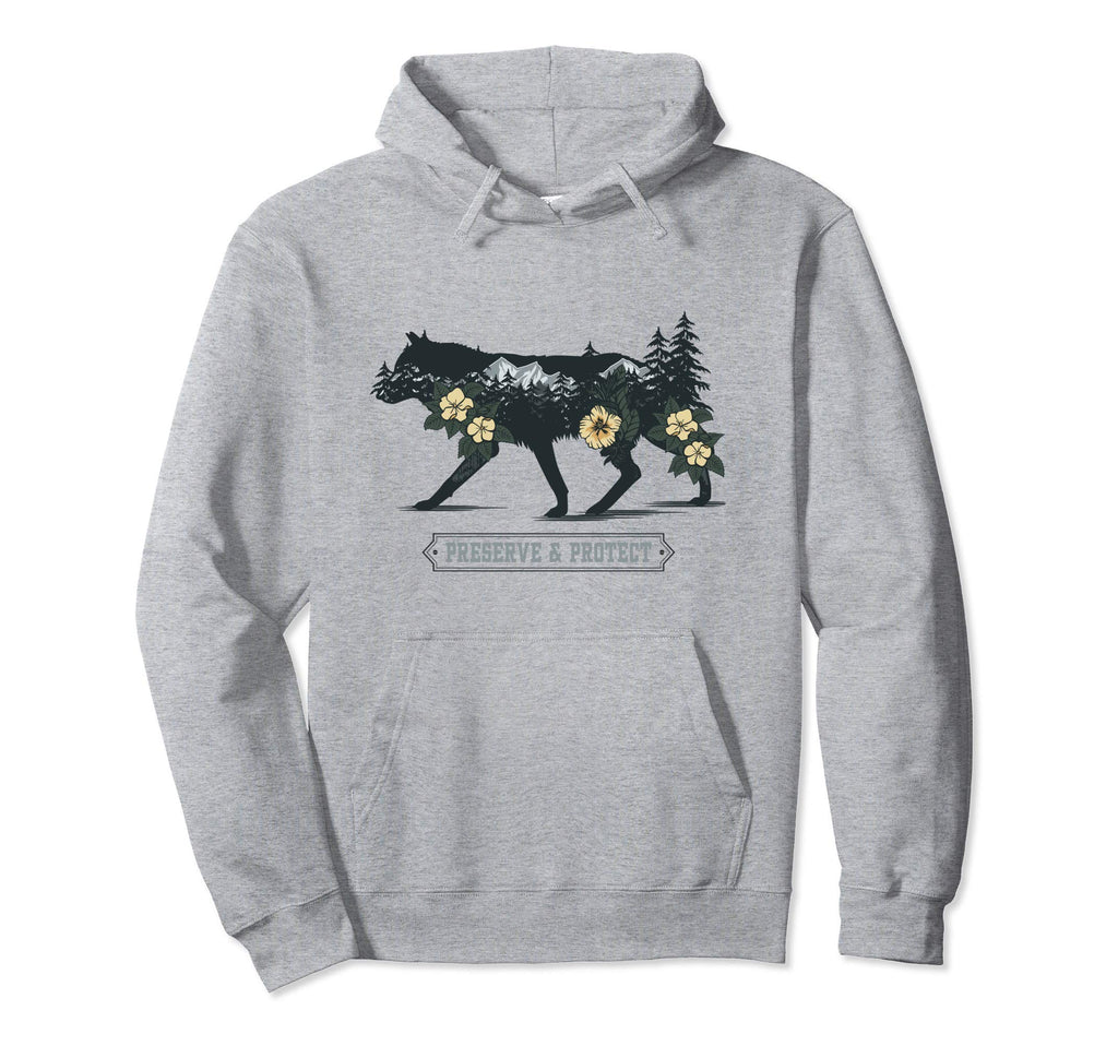 National Park Adventure Wolf Preserve Hoodie - Novelty Apparel Men Women - T-Shirt, Sweatshirt, Hoodie