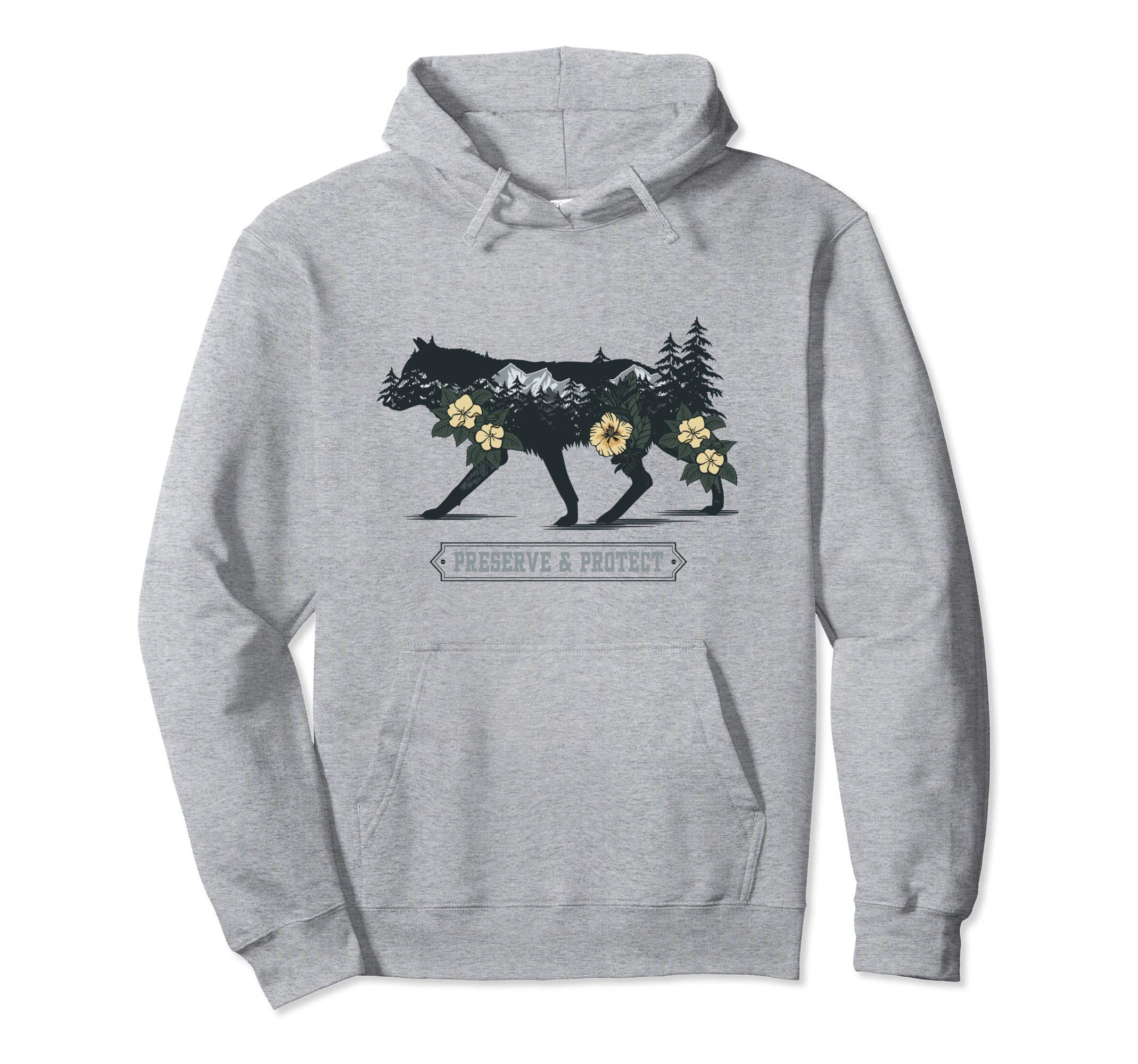 National Park Adventure Wolf Preserve Hoodie - Novelty Apparel Men Women - T-Shirt, Sweatshirt, Hoodie