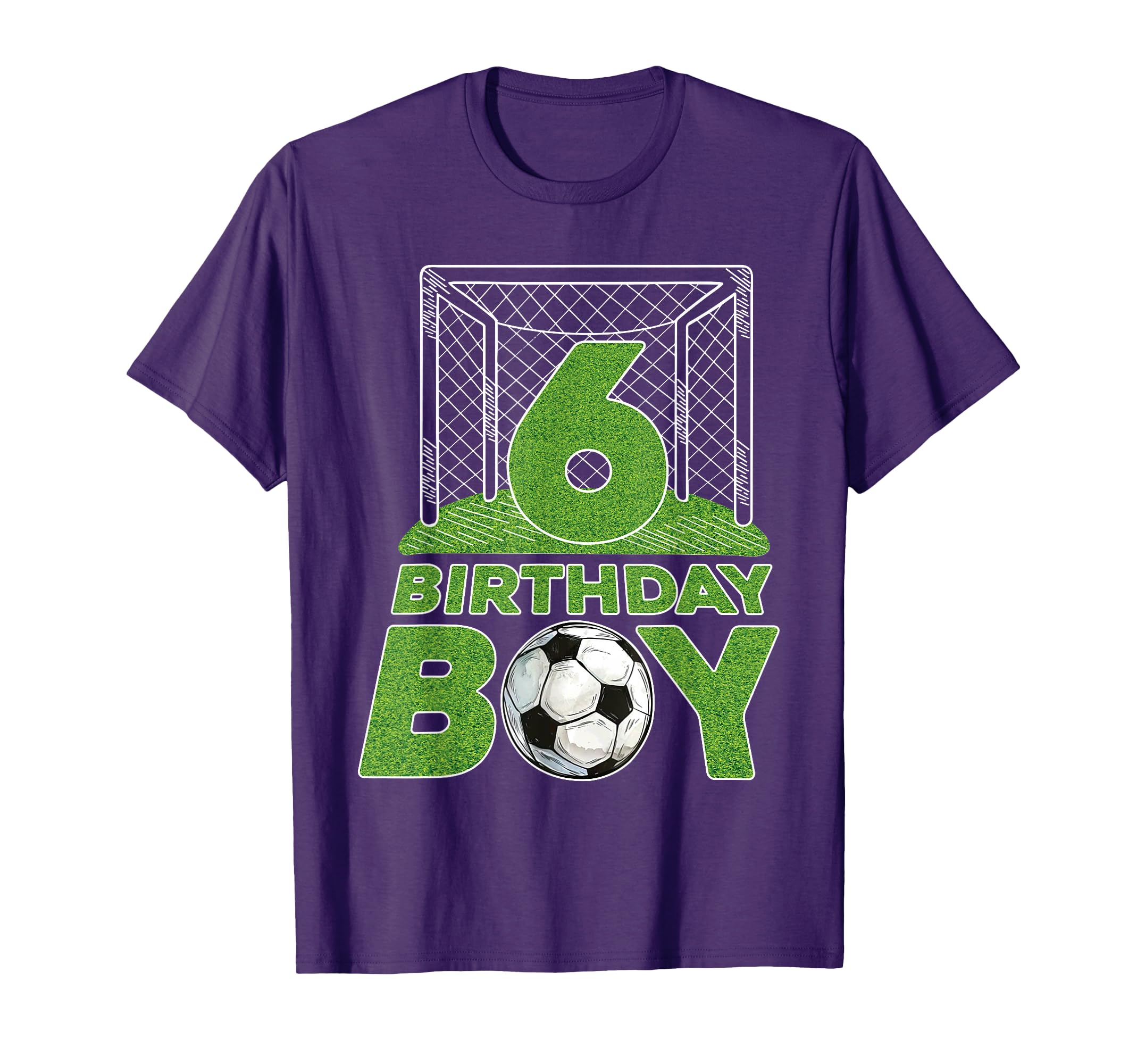 6Th Birthday 6 Years Old Soccer T-Shirt - Novelty Apparel Men Women - T-Shirt, Sweatshirt, Hoodie
