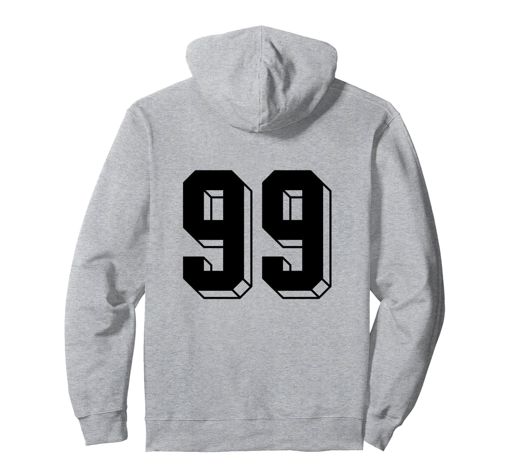 Number 99 Backside 80S 90S Team Hoodie - Streetwear Style for Adults - T-Shirt, Sweatshirt, Hoodie