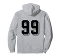 Number 99 Backside 80S 90S Team Hoodie - Streetwear Style for Adults - T-Shirt, Sweatshirt, Hoodie