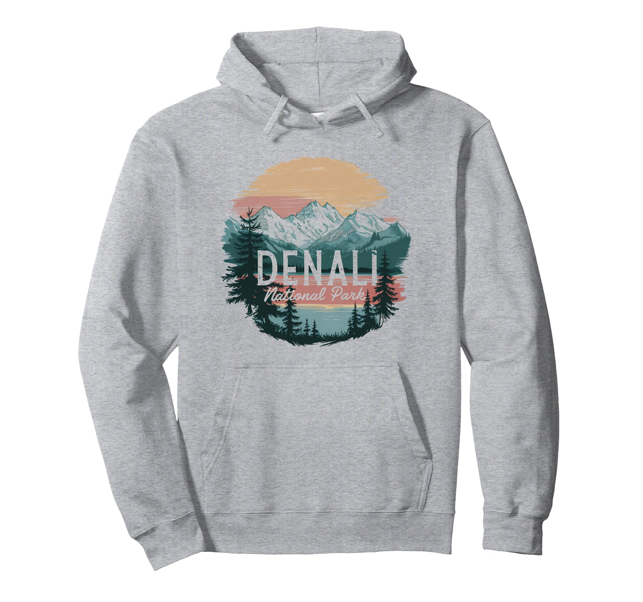Denali Est 1917 Alaska National Park Hoodie - Minimalist Print Men Women - T-Shirt, Sweatshirt, Hoodie