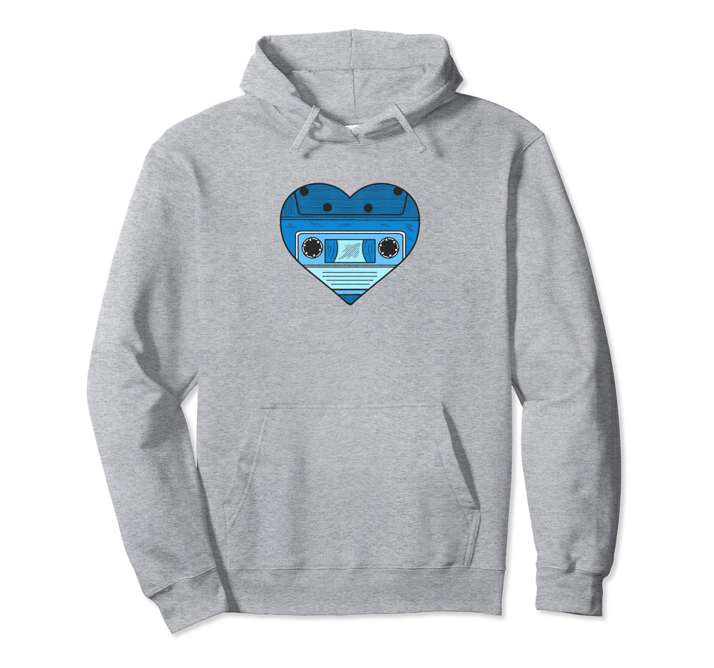 Cassette Tape Heart 80S Music Lovers Hoodie - Streetwear Style Unisex - T-Shirt, Sweatshirt, Hoodie