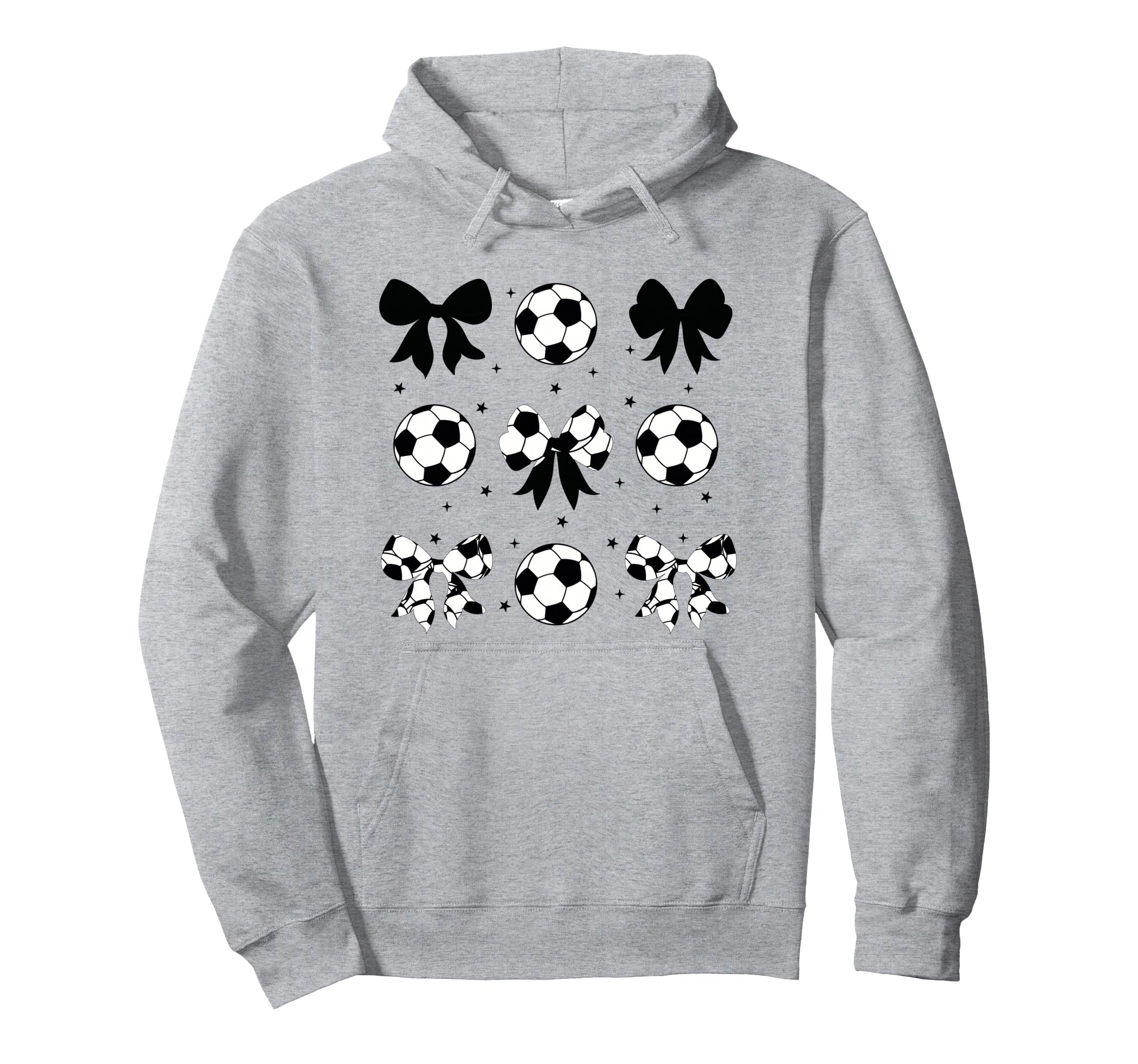 Coquette Soccer Bow Cheer Soccer Mama Hoodie - Trendy Graphic for Adults - T-Shirt, Sweatshirt, Hoodie