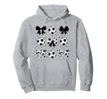 Coquette Soccer Bow Cheer Soccer Mama Hoodie - Novelty Apparel Unisex - T-Shirt, Sweatshirt, Hoodie