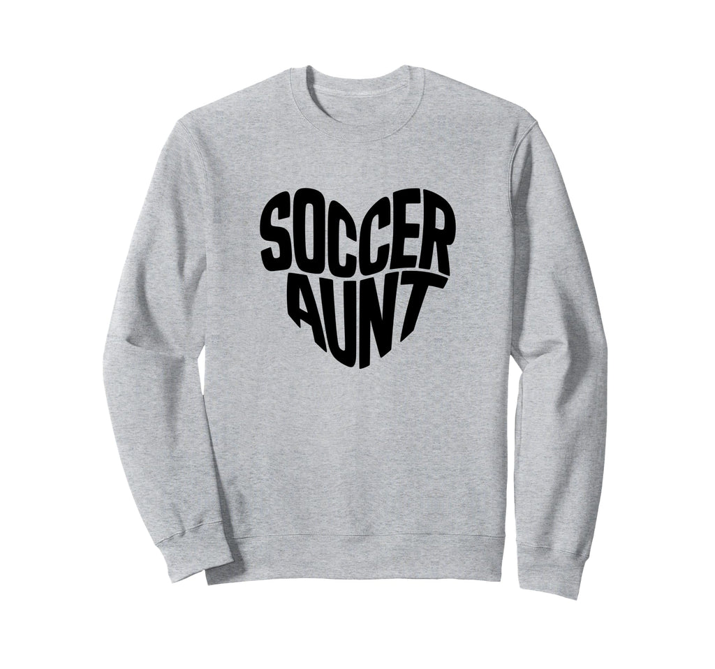 Soccer Aunt Proud Soccer Auntie Heart Sweatshirt - Graphic Print Unisex - T-Shirt, Sweatshirt, Hoodie