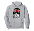 Classy Mom Life Baseball Messy Bun Hoodie - Novelty Apparel for Adults - T-Shirt, Sweatshirt, Hoodie