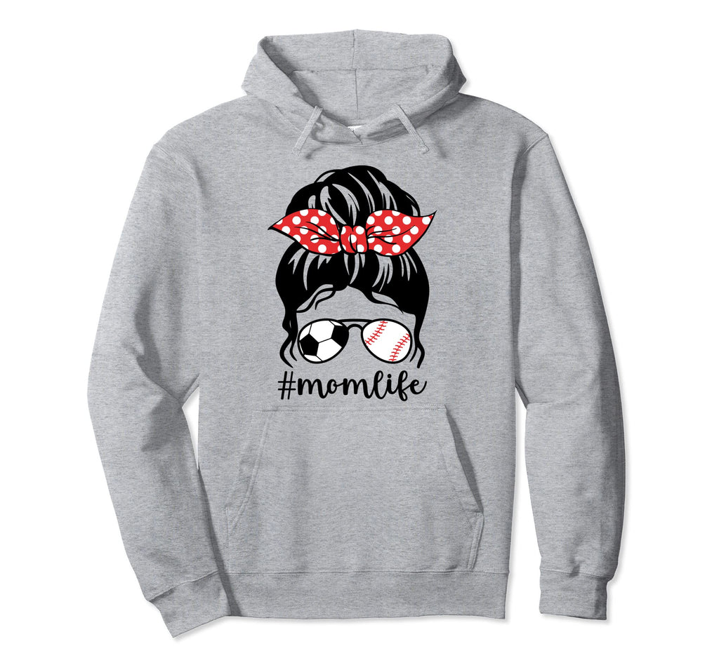 Classy Mom Life Baseball Messy Bun Hoodie - Trendy Graphic Men Women - T-Shirt, Sweatshirt, Hoodie