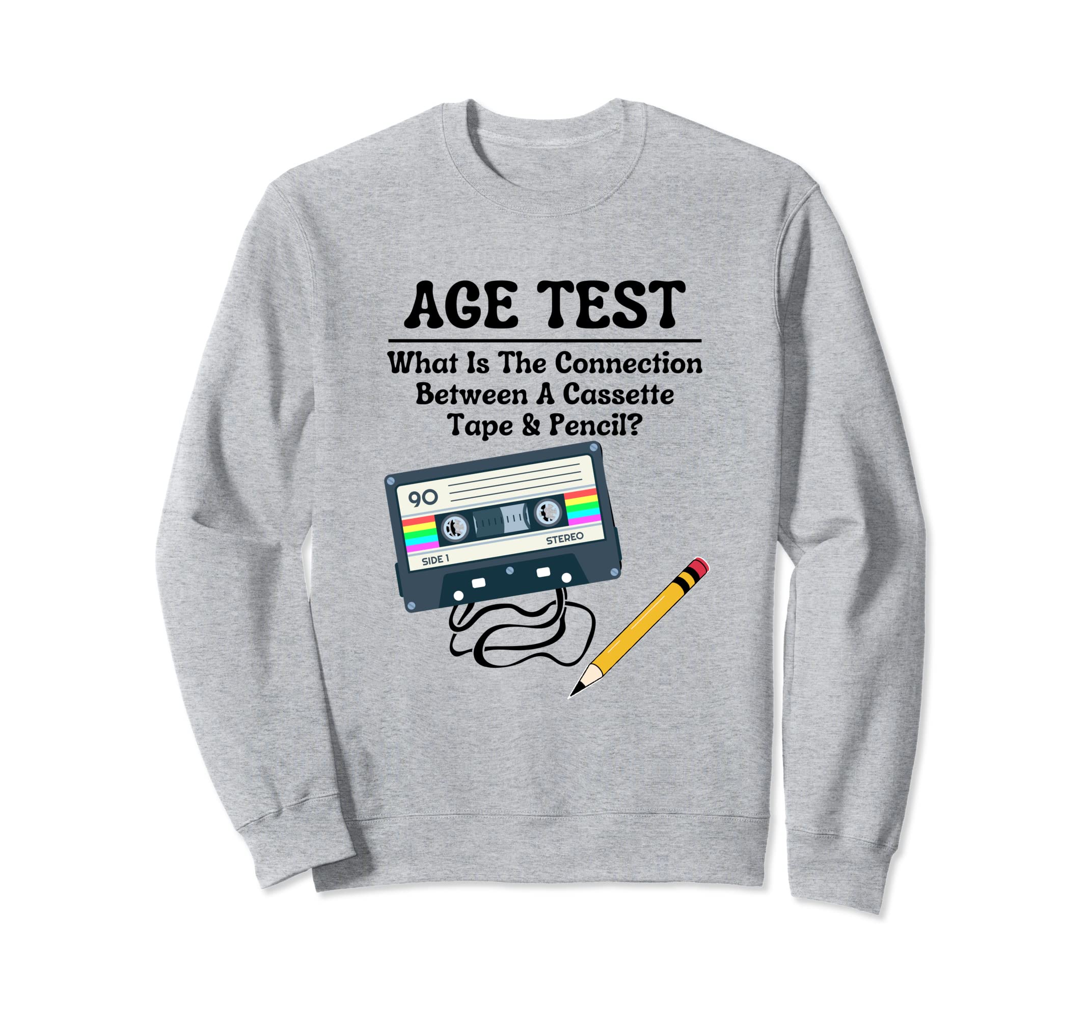 70S 80S 90S Cassette Tape Pencil Sweatshirt - Aesthetic Graphic Unisex - T-Shirt, Sweatshirt, Hoodie