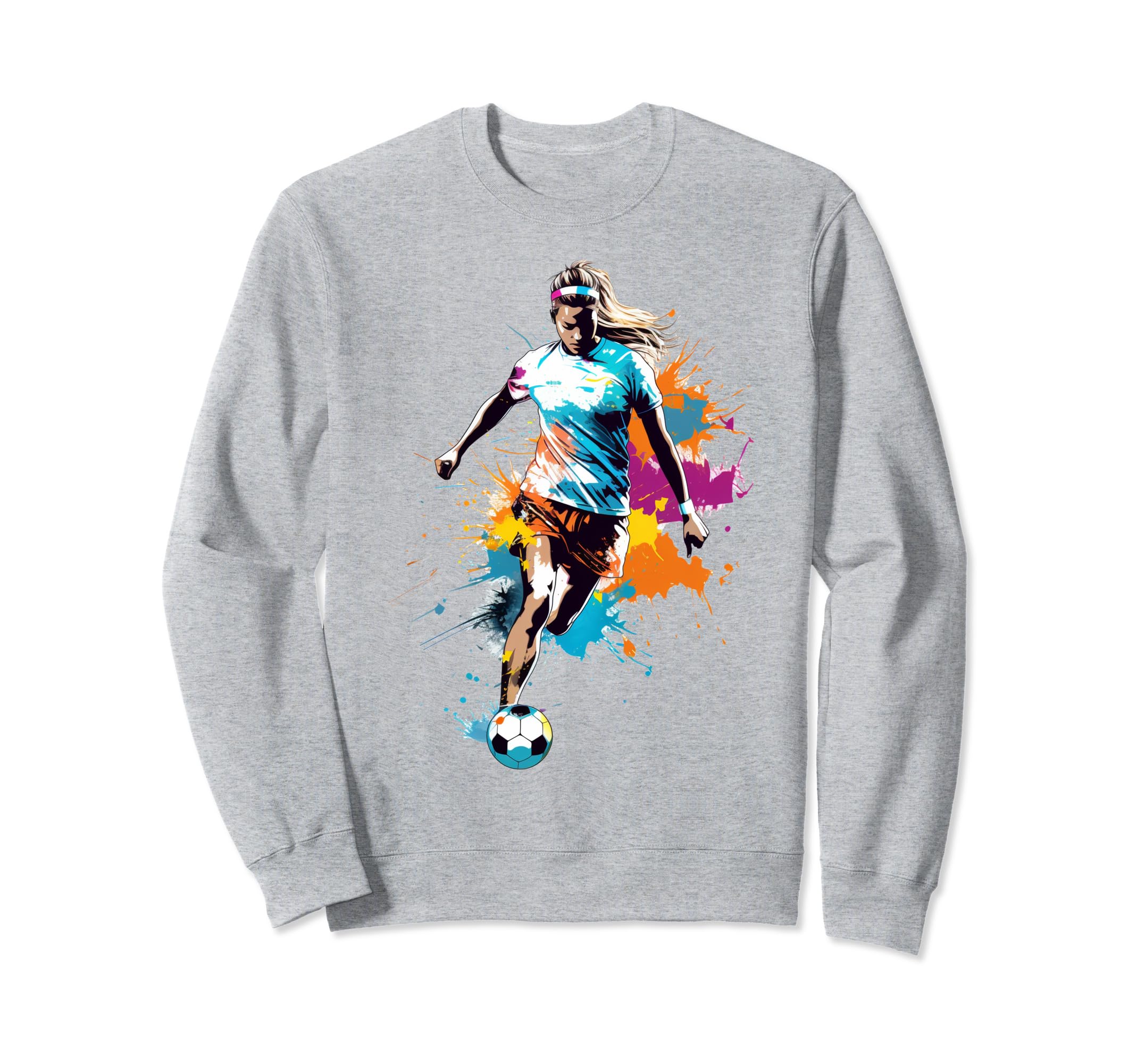 Colorful Soccer Player Womens Soccer Sweatshirt - Novelty Apparel Unisex - T-Shirt, Sweatshirt, Hoodie