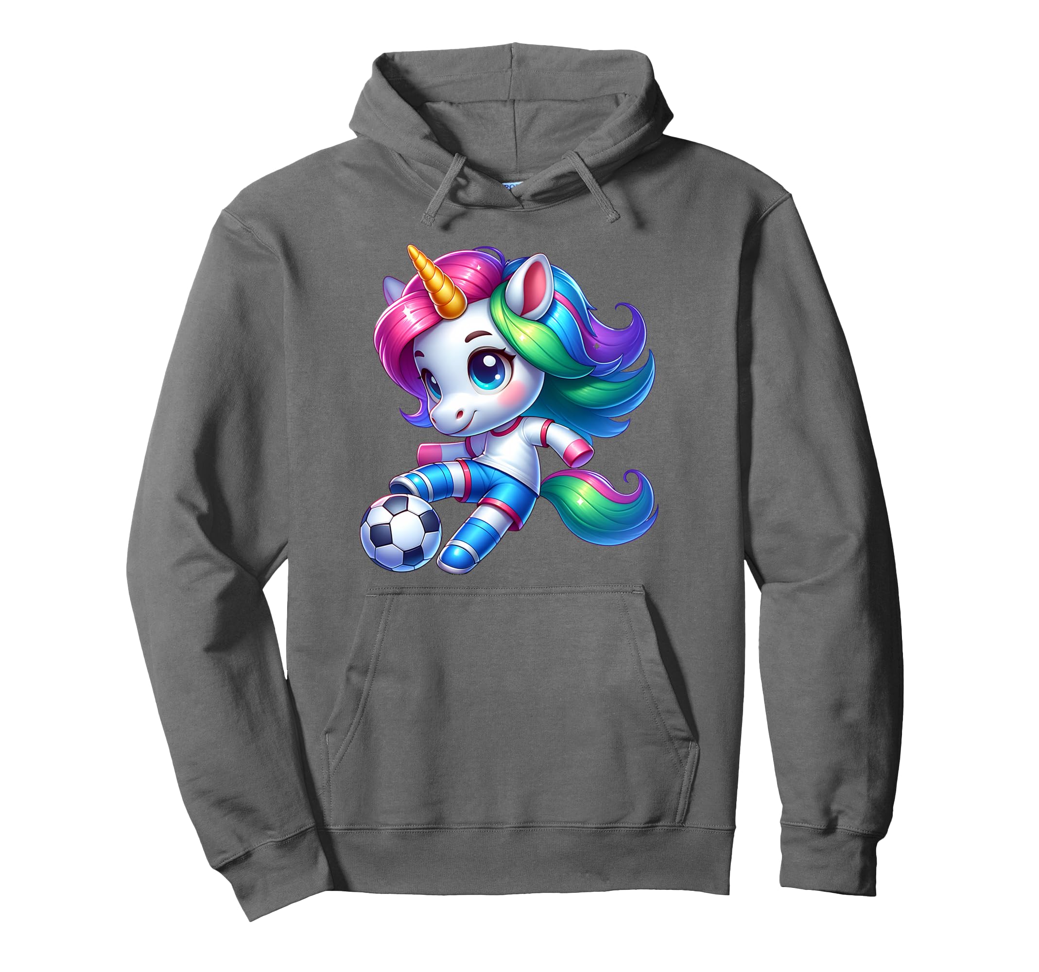 Footballer Unicorn Fans Soccer Team Hoodie - Aesthetic Graphic for Adults - T-Shirt, Sweatshirt, Hoodie