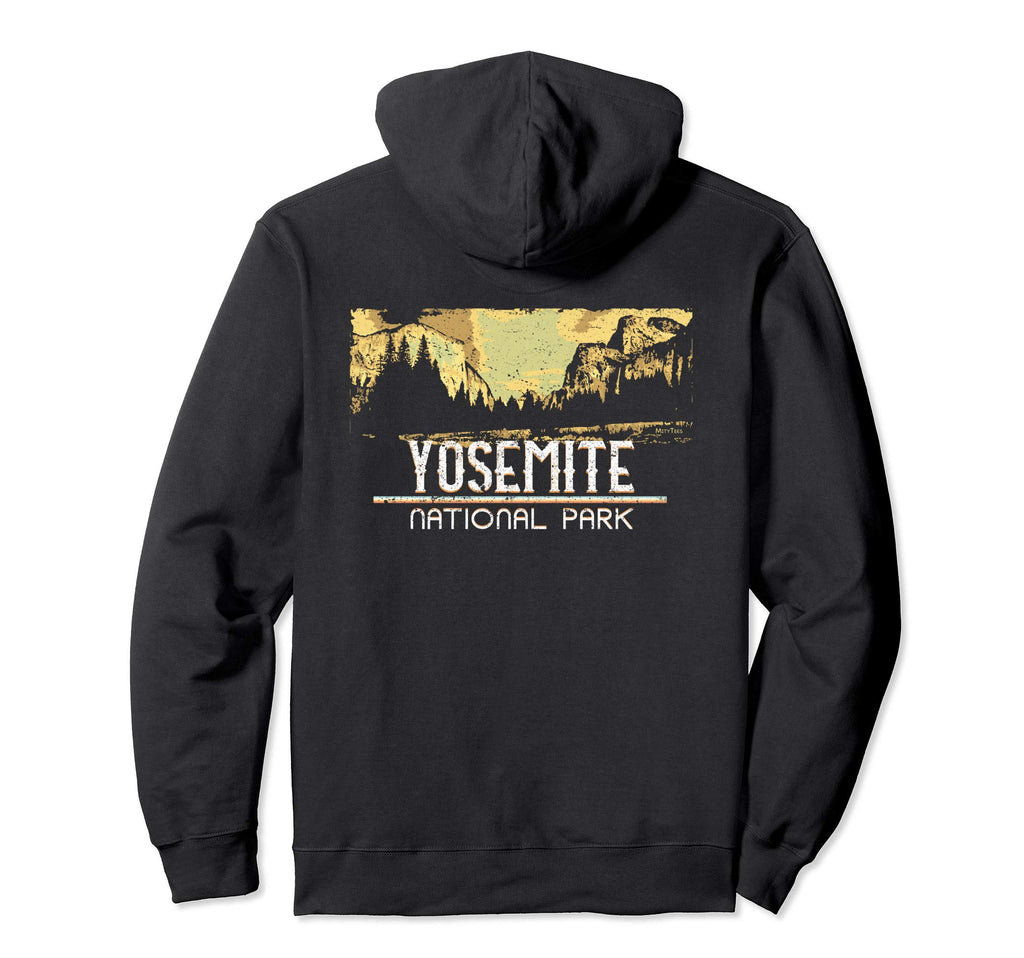 Postcard National Park Yosemite Hoodie - Fun Novelty Design for Adults - T-Shirt, Sweatshirt, Hoodie