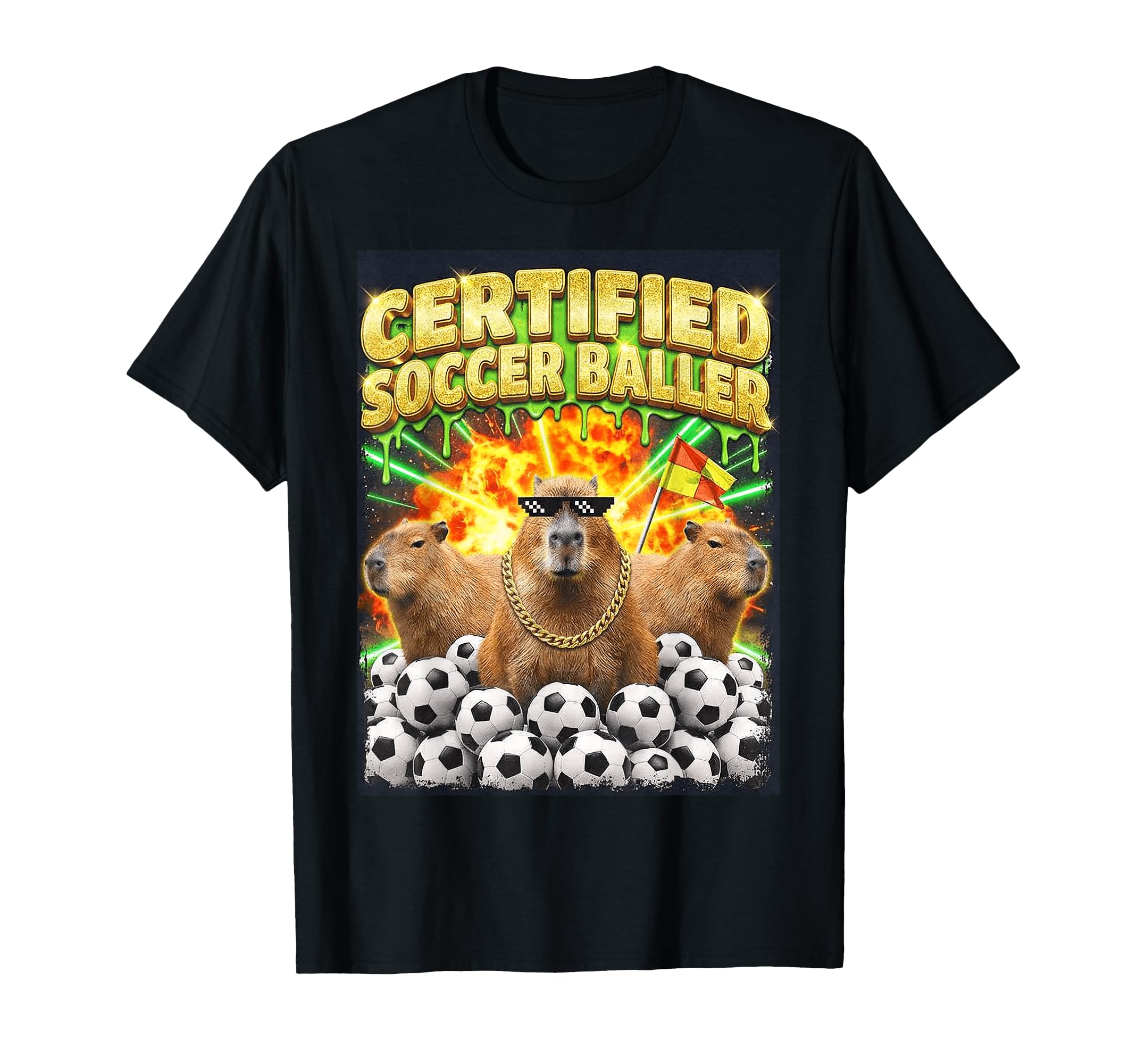 Certified Soccer Baller Meme Ironic T-Shirt - Novelty Apparel Unisex - T-Shirt, Sweatshirt, Hoodie