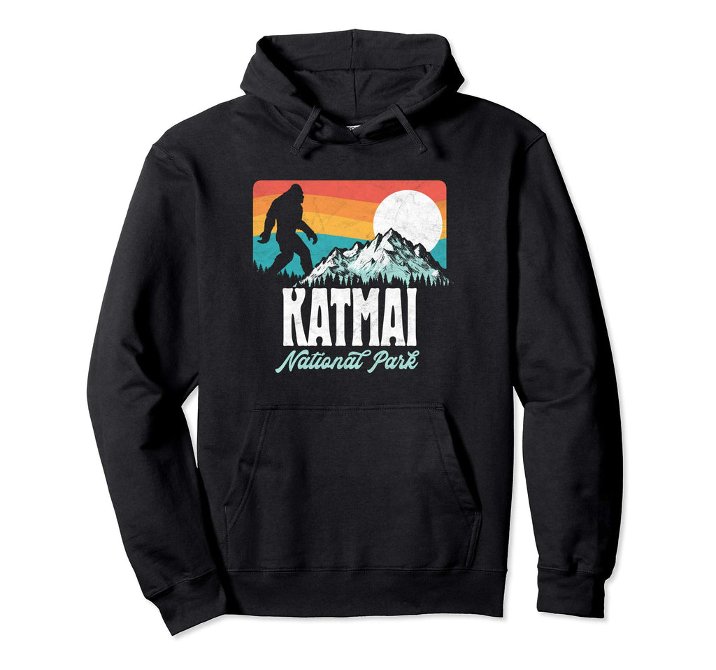 Katmai National Park Bigfoot Mountains Hoodie - Trendy Graphic for Adults - T-Shirt, Sweatshirt, Hoodie
