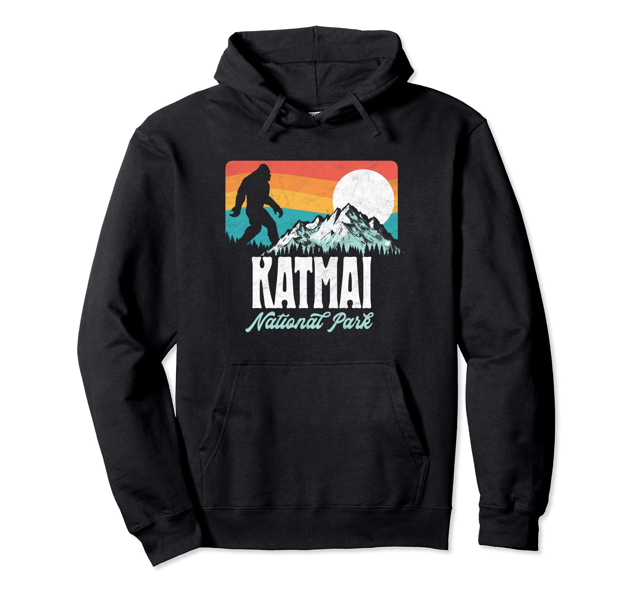 Katmai National Park Bigfoot Mountains Hoodie - Trendy Graphic for Adults - T-Shirt, Sweatshirt, Hoodie