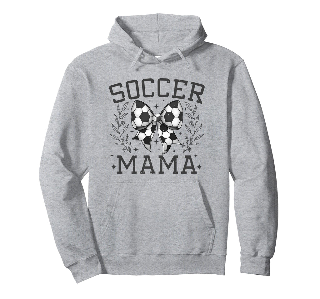 Coquette Bow Soccer Mama Game Day Hoodie - Aesthetic Graphic for Adults - T-Shirt, Sweatshirt, Hoodie