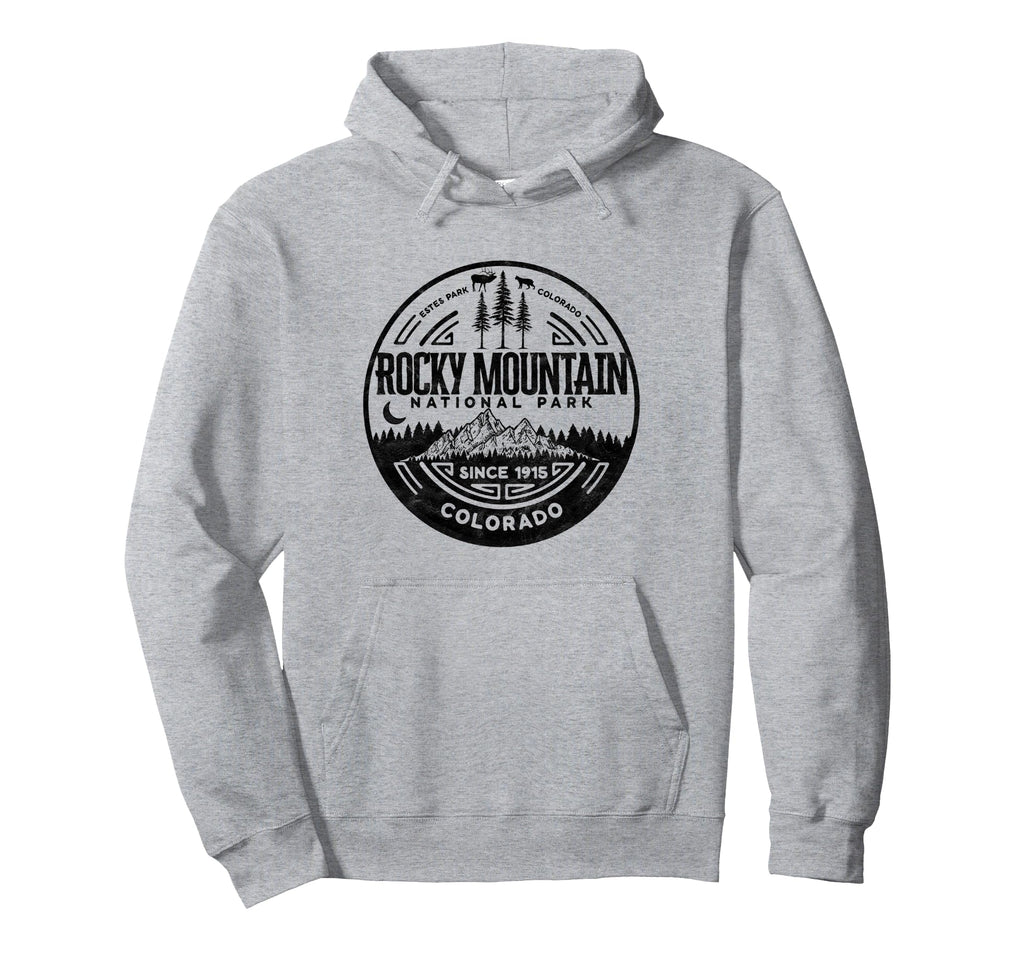 Rocky Mountain National Park Minimalist Seal Hoodie - Trendy Graphic Unisex - T-Shirt, Sweatshirt, Hoodie