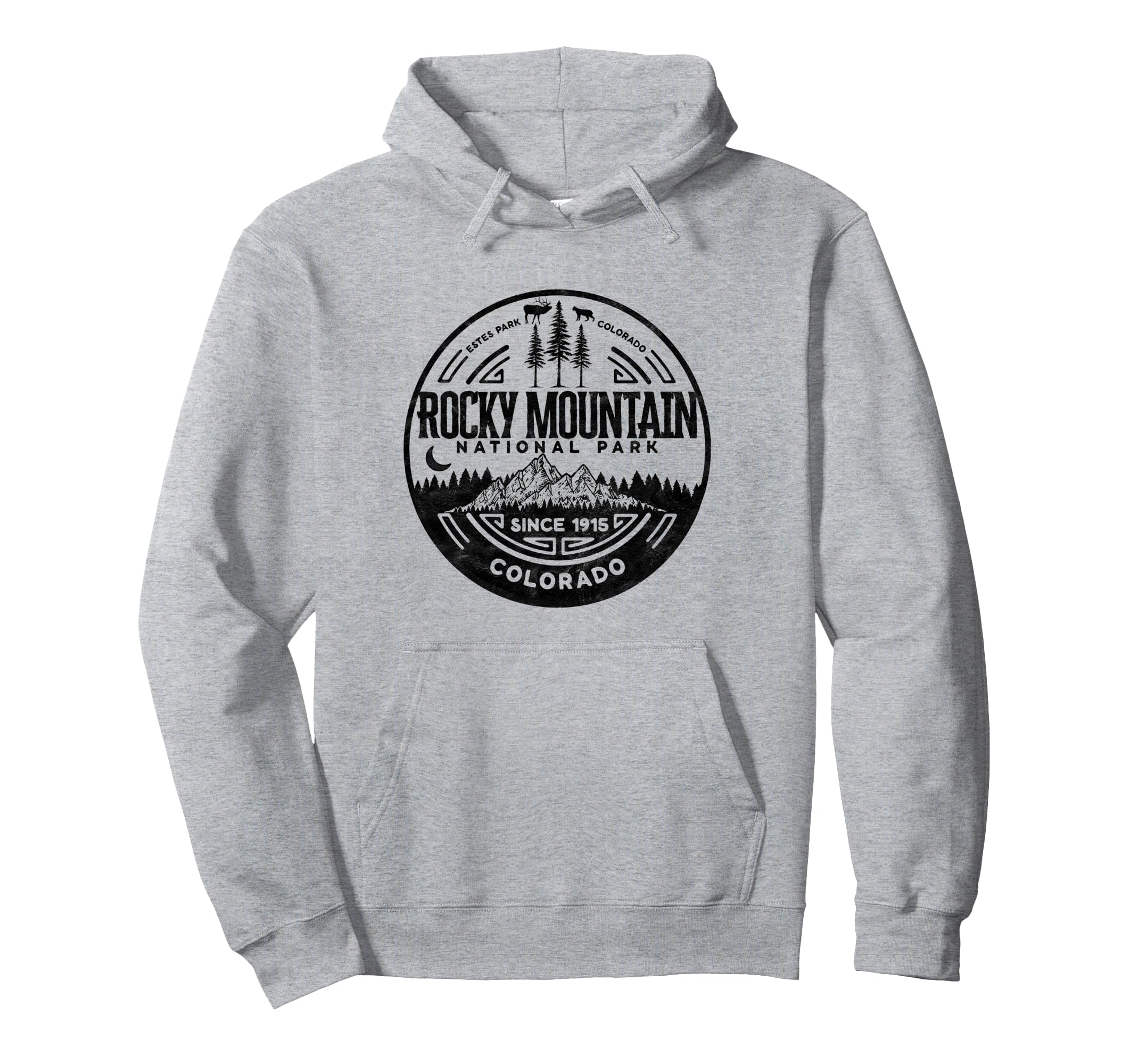 Rocky Mountain National Park Minimalist Seal Hoodie - Trendy Graphic Unisex - T-Shirt, Sweatshirt, Hoodie