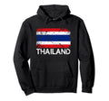 Thai Flag Made Thailand Gift Hoodie - Minimalist Print Men Women - T-Shirt, Sweatshirt, Hoodie