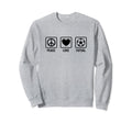 Peace Love Futsal Indoor Soccer Sweatshirt - Custom Art Print Unisex - T-Shirt, Sweatshirt, Hoodie