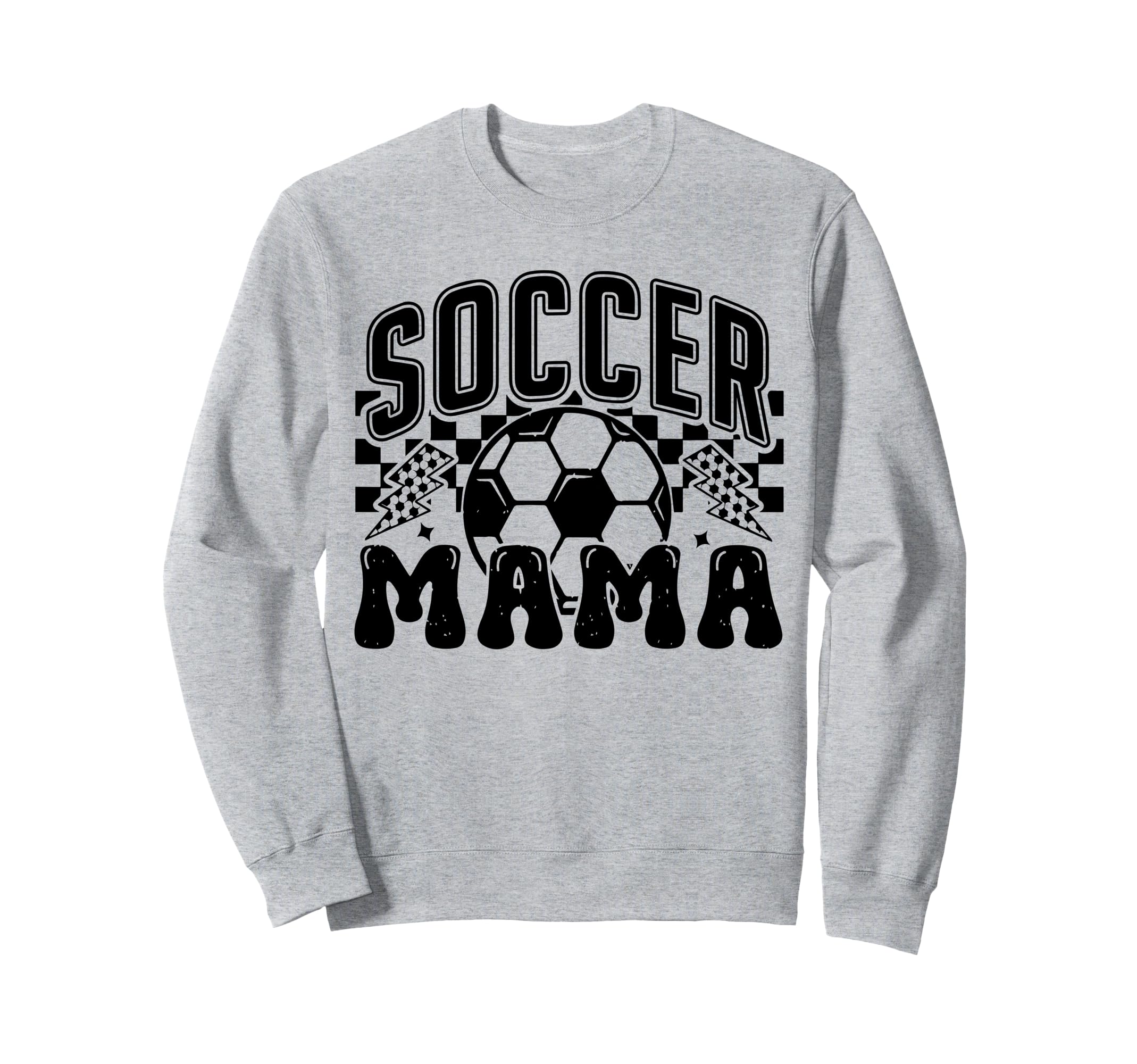 Soccer Mama Checkered Soccer Mom Sweatshirt - Unique Graphic Men Women - T-Shirt, Sweatshirt, Hoodie
