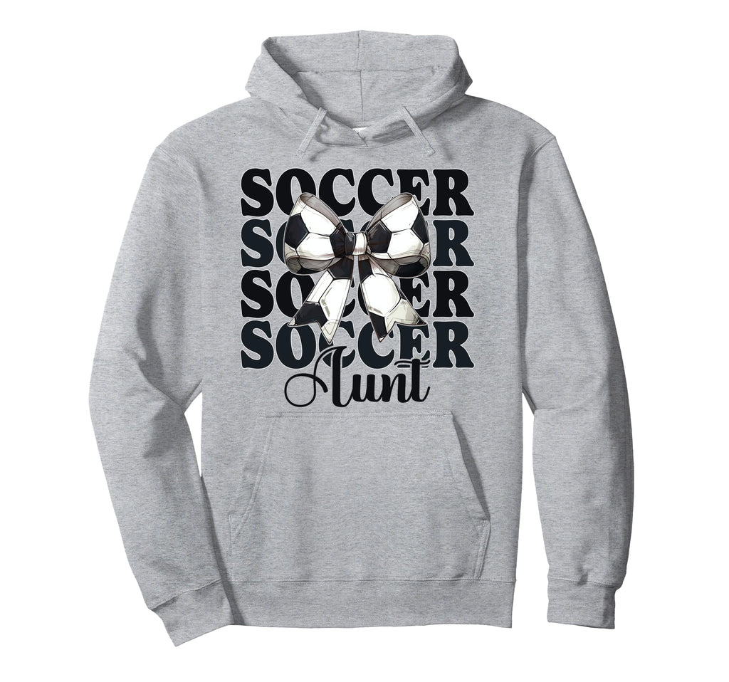 Womens Coquette Bow Ribbon Soccer Hoodie - Casual Everyday Wear for Adults - T-Shirt, Sweatshirt, Hoodie