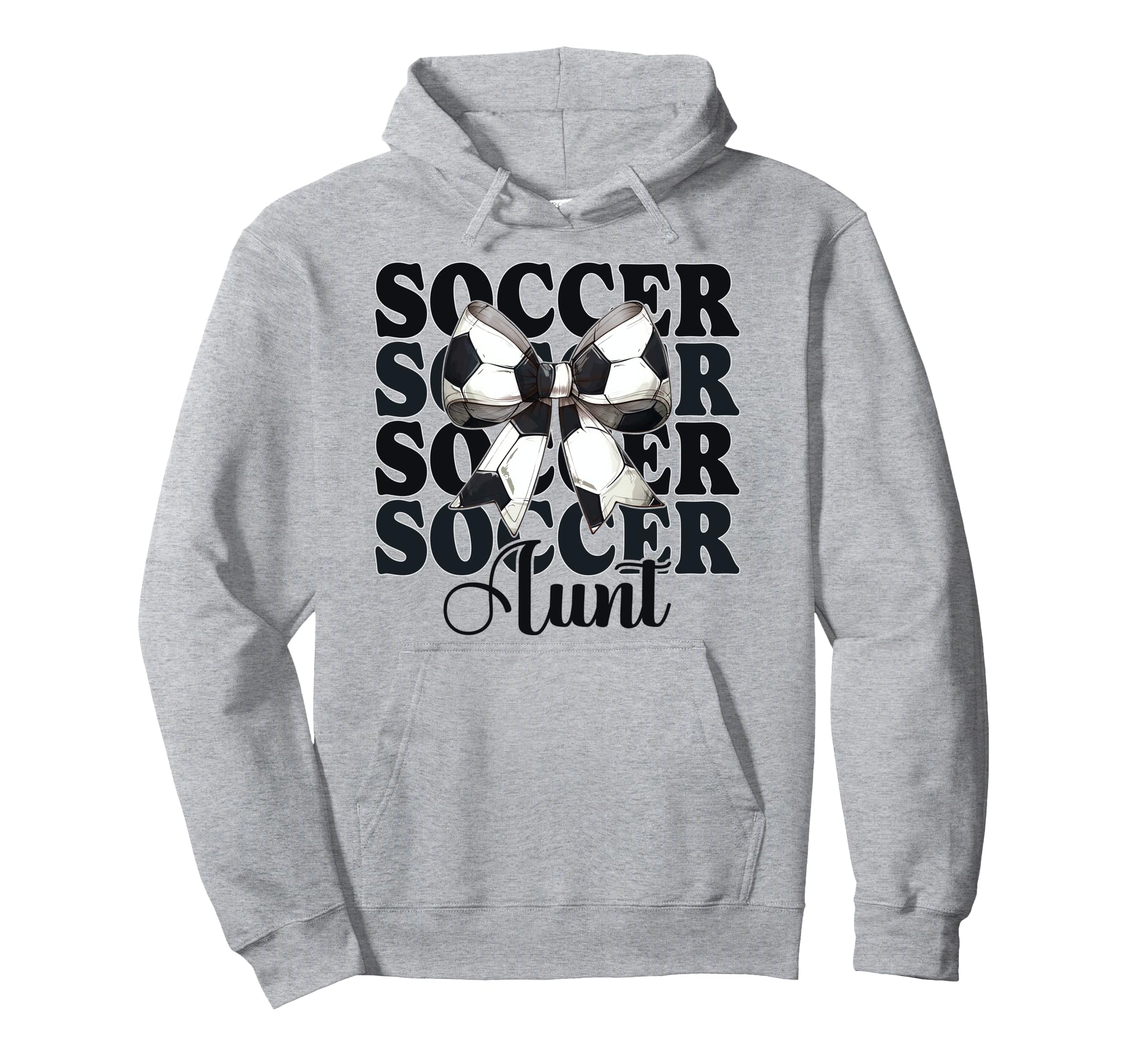 Womens Coquette Bow Ribbon Soccer Hoodie - Casual Everyday Wear for Adults - T-Shirt, Sweatshirt, Hoodie
