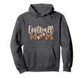 Football Mom Leopard Hoodie - Novelty Apparel for Adults - T-Shirt, Sweatshirt, Hoodie