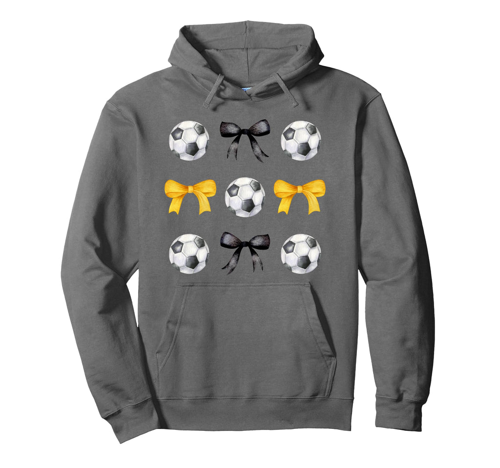 Soccer Ball Bows Womens Soccer Player Hoodie - Aesthetic Graphic Men Women - T-Shirt, Sweatshirt, Hoodie