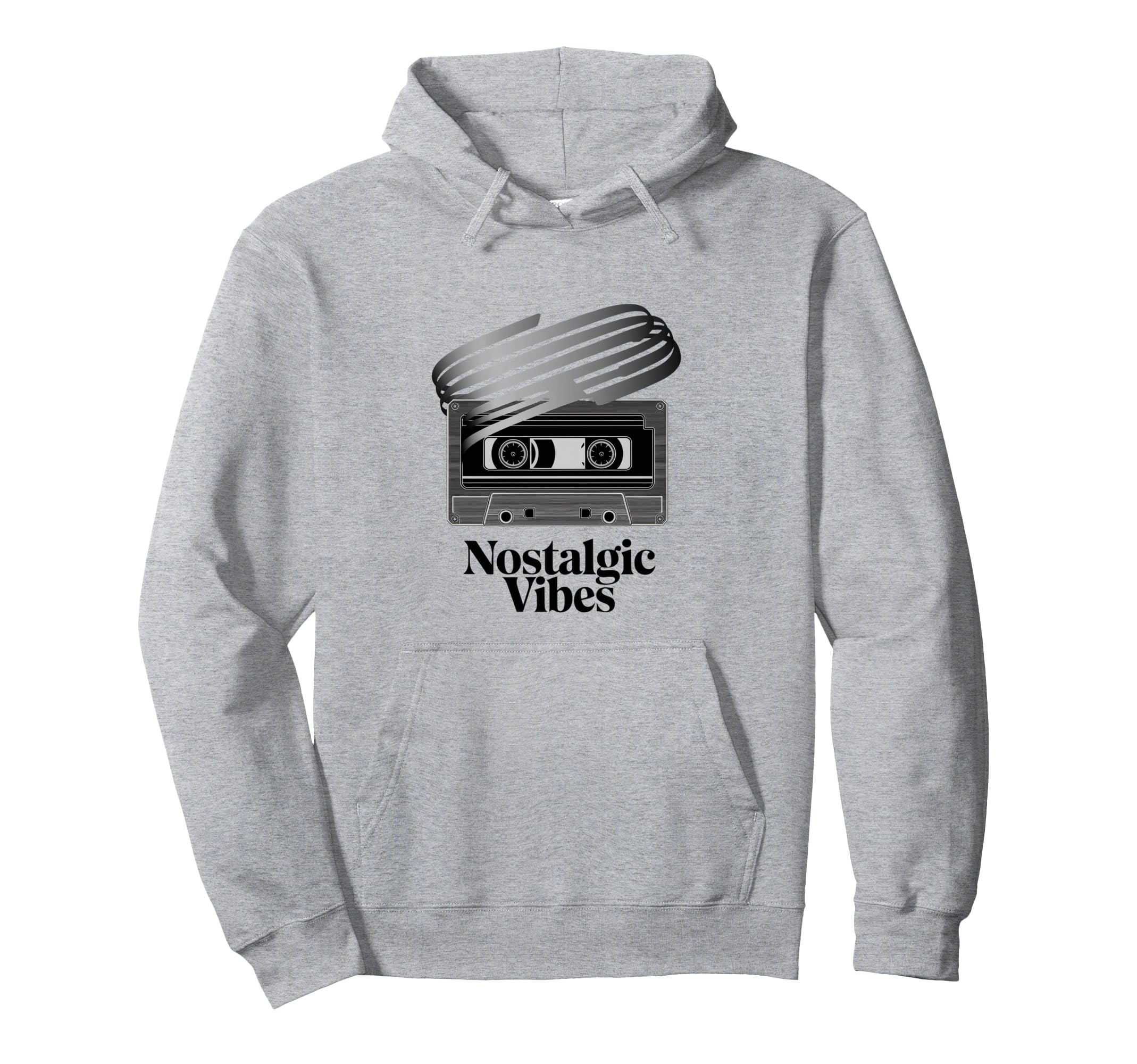 Cassette Tape Nostalgic Vibes Hoodie - Casual Everyday Wear for Adults - T-Shirt, Sweatshirt, Hoodie