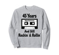 45Th Wedding Anniversary 45 Years Sweatshirt - Trendy Graphic for Adults - T-Shirt, Sweatshirt, Hoodie