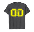 Number 00 Zero Varsity Distressed T-Shirt - Streetwear Style for Adults - T-Shirt, Sweatshirt, Hoodie