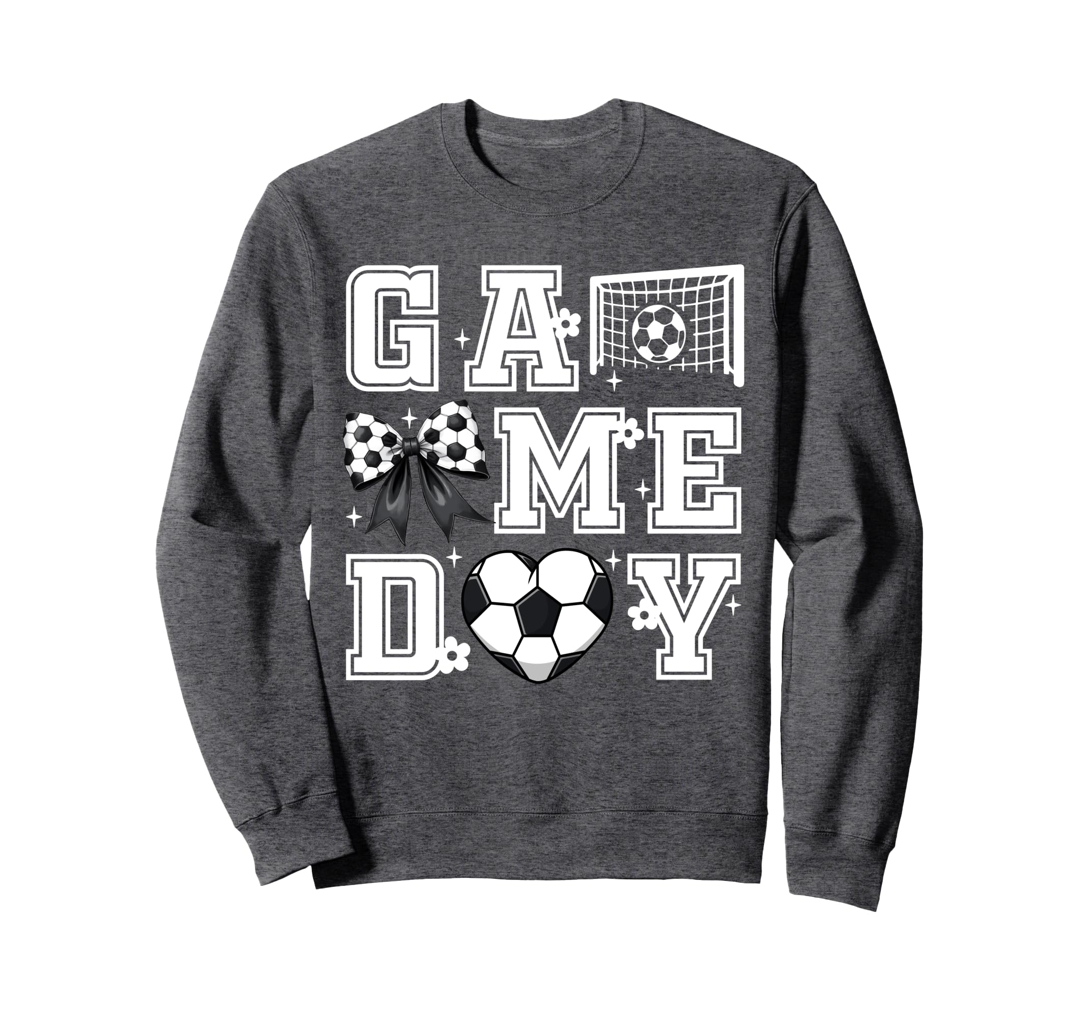 Soccer Game Day Coquette Bow Funny Sweatshirt - Aesthetic Graphic Unisex - T-Shirt, Sweatshirt, Hoodie