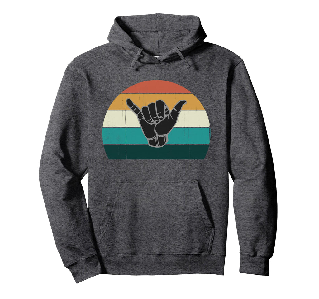 Shaka Surf Sign Surfer Surfing Gift Hoodie - Fun Novelty Design for Adults - T-Shirt, Sweatshirt, Hoodie