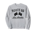 Route 66 Motorcycle Flags Los Sweatshirt - Casual Everyday Wear Unisex - T-Shirt, Sweatshirt, Hoodie