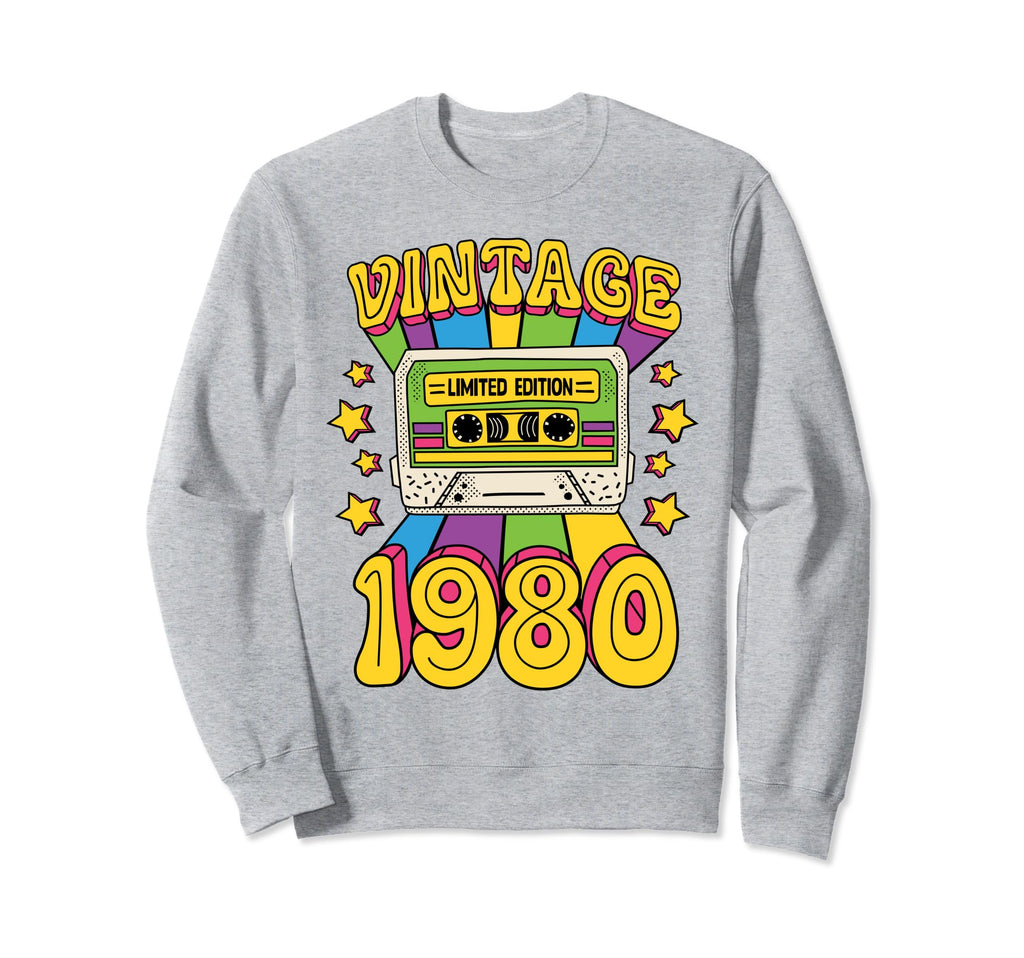 1980 80S Music Mixtape Cassette Tape Sweatshirt - Trendy Graphic for Adults - T-Shirt, Sweatshirt, Hoodie