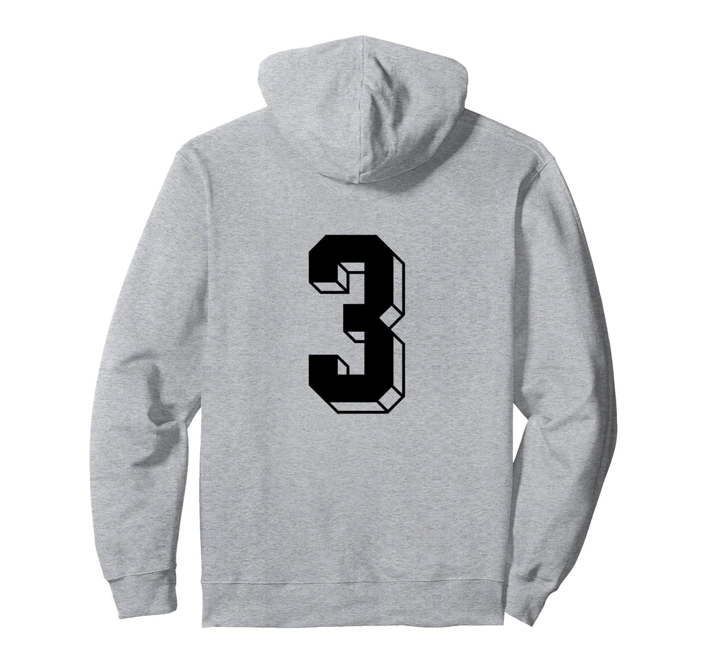 Number 3 Backside 80S 90S Team Jersey Hoodie - Graphic Print Men Women - T-Shirt, Sweatshirt, Hoodie