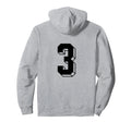 Number 3 Backside 80S 90S Team Jersey Hoodie - Graphic Print Men Women - T-Shirt, Sweatshirt, Hoodie