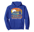 Mount Rainier National Park 80S Hoodie - Fun Novelty Design Men Women - T-Shirt, Sweatshirt, Hoodie