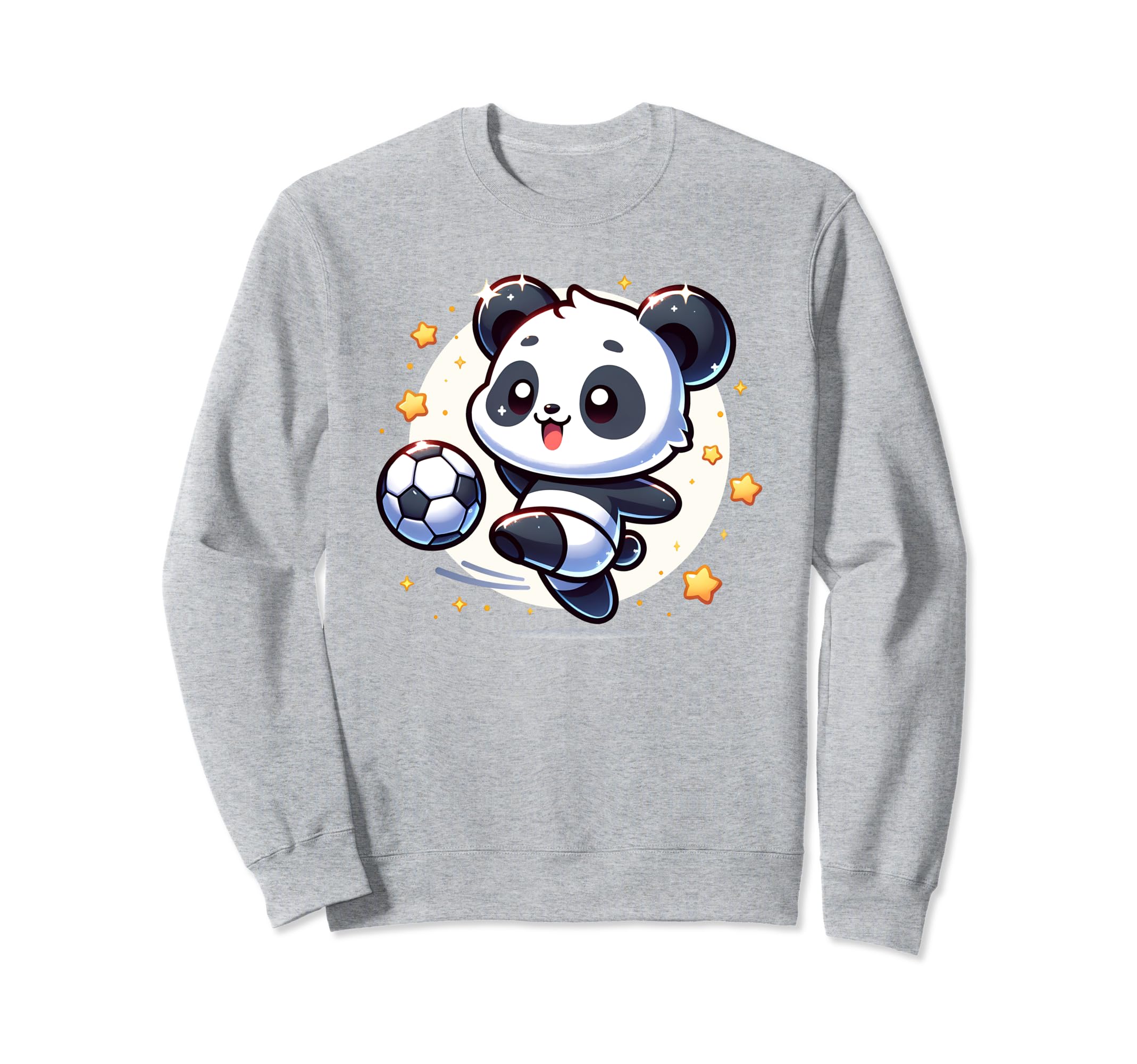 Soccer Player Panda Kicking Soccer Sweatshirt - Graphic Print for Adults - T-Shirt, Sweatshirt, Hoodie