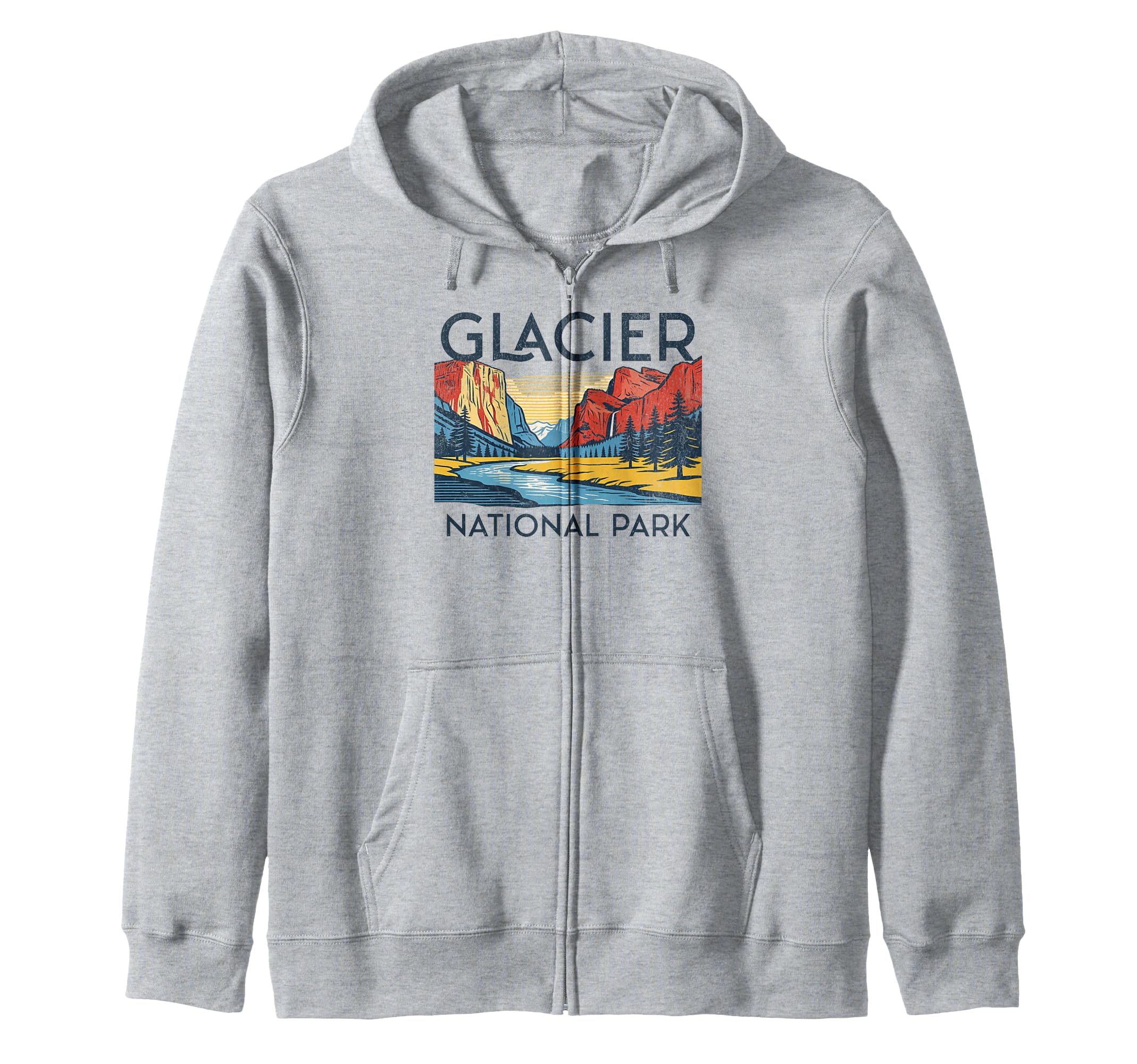 Glacier National Park Montana Usa Outdoor Hoodie - Aesthetic Graphic Unisex - T-Shirt, Sweatshirt, Hoodie