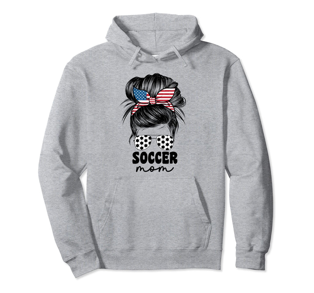 Soccer Mom Mama Usa American Flag Hoodie - Streetwear Style for Adults - T-Shirt, Sweatshirt, Hoodie