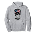 Soccer Mom Mama Usa American Flag Hoodie - Streetwear Style for Adults - T-Shirt, Sweatshirt, Hoodie