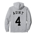 Aunt Team 4 Basketball Hockey Football Hoodie - Trendy Graphic for Adults - T-Shirt, Sweatshirt, Hoodie