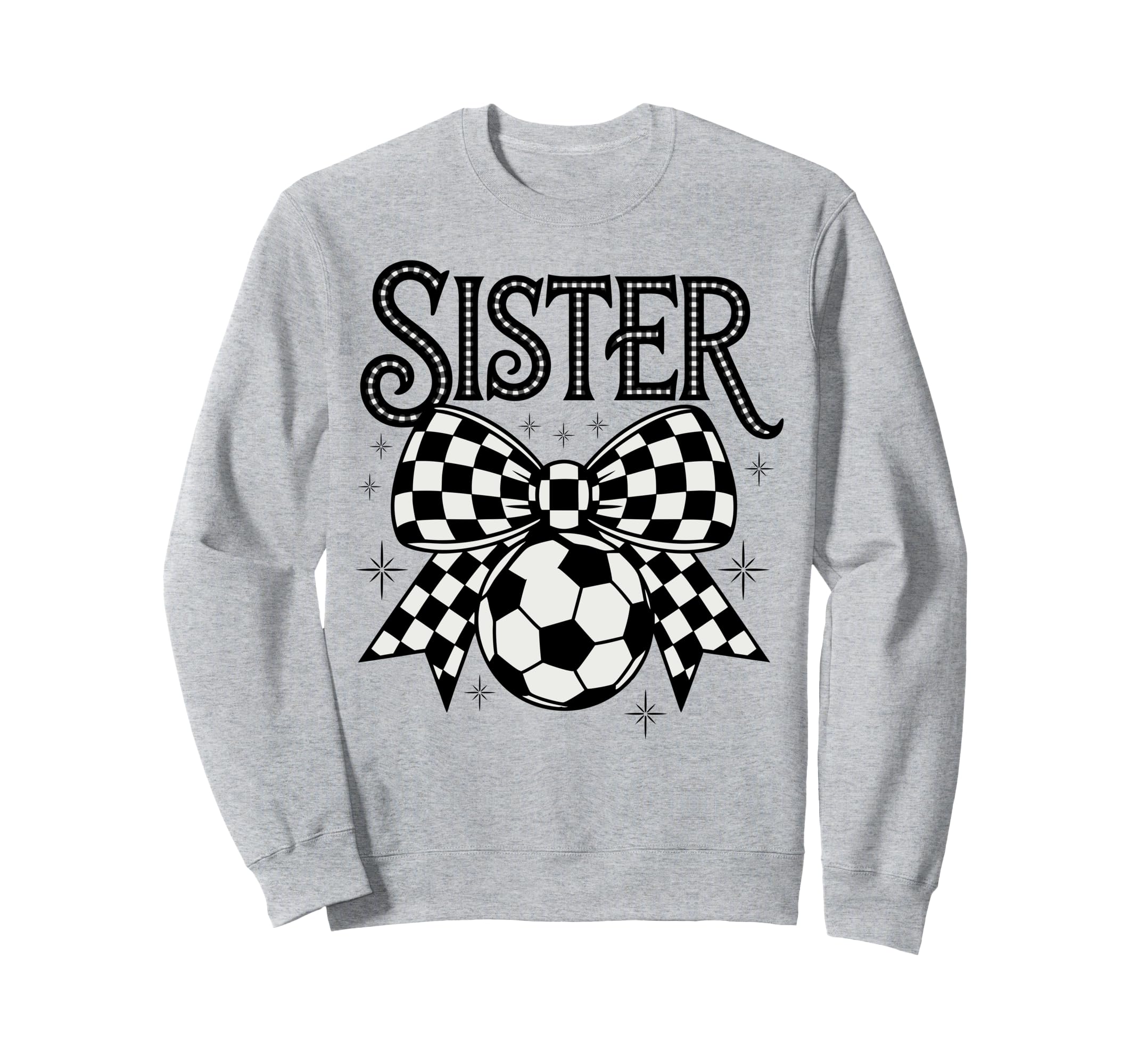 Soccer Sister Coquette Bow Sweatshirt - Casual Everyday Wear for Adults - T-Shirt, Sweatshirt, Hoodie