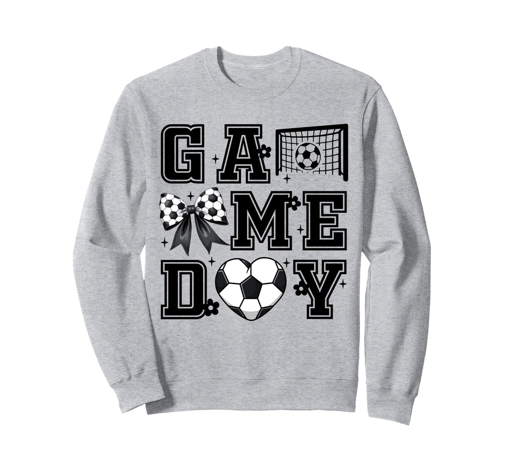 Soccer Game Day Coquette Bow Funny Sweatshirt - Novelty Apparel Men Women - T-Shirt, Sweatshirt, Hoodie