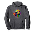 Colorful Soccer Ball Tie Dye Paint Drip Hoodie - Trendy Graphic Unisex - T-Shirt, Sweatshirt, Hoodie