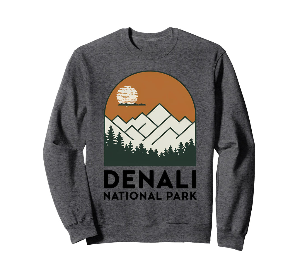 Denali Est 1917 Alaska National Park Sweatshirt - Unique Graphic Men Women - T-Shirt, Sweatshirt, Hoodie