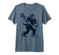 Bigfoot Lacrosse Sasquatch Lax Tri T-Shirt - Novelty Apparel Men Women - T-Shirt, Sweatshirt, Hoodie