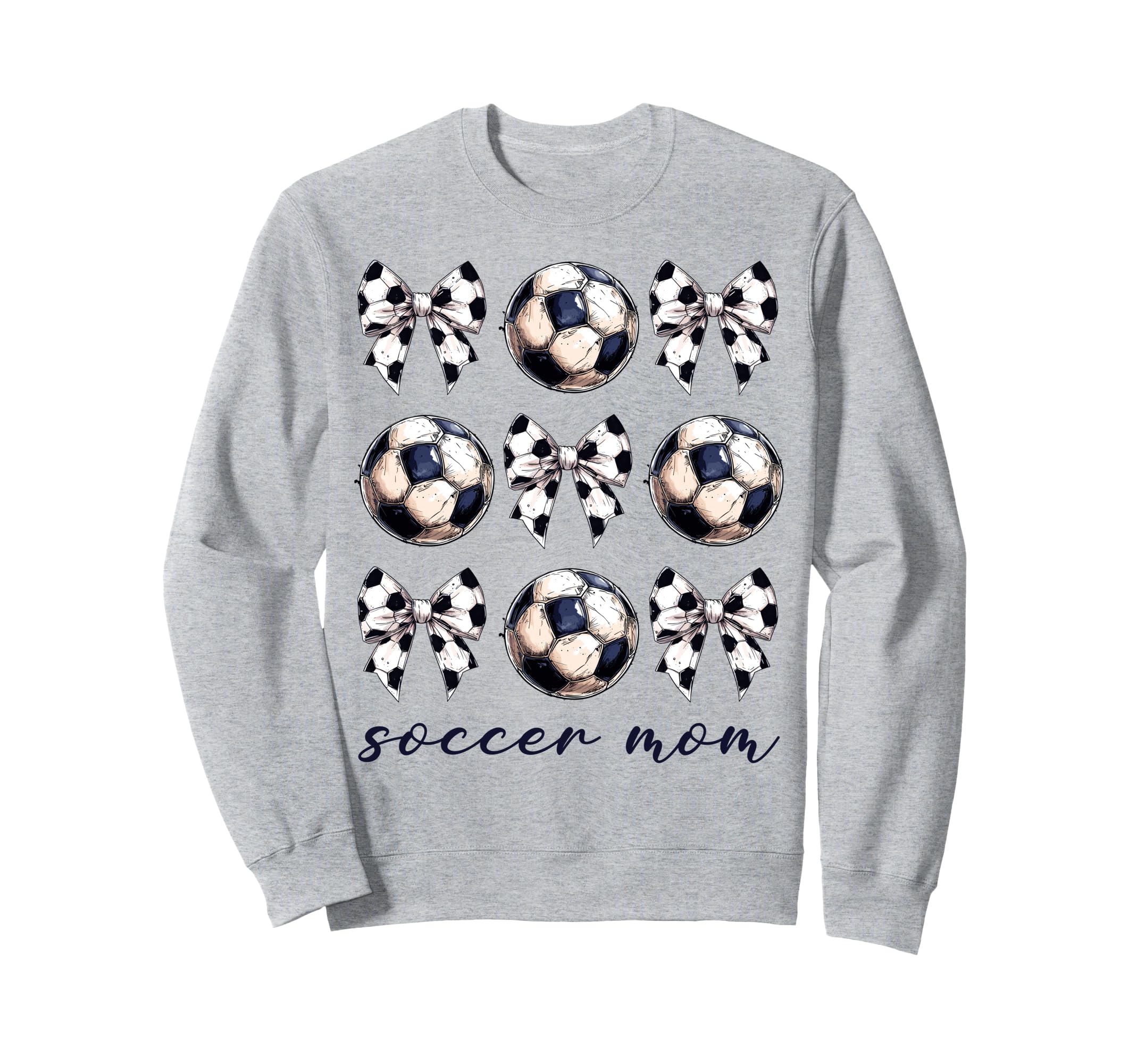 Coquette Bow Soccer Mom Soccer Sweatshirt - Custom Art Print for Adults - T-Shirt, Sweatshirt, Hoodie